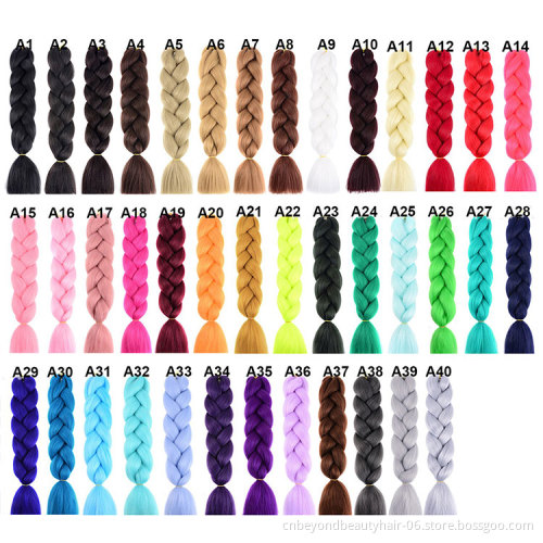 hot water Ombre Darling braiding hair Synthetic Hair Extensions supplies Soft braiding hair packaging Purple Gray blonde colour